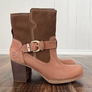 Timberland Earthkeepers Rudston Mid Waterproof Boot Pull On Buckle Size 8 Brown